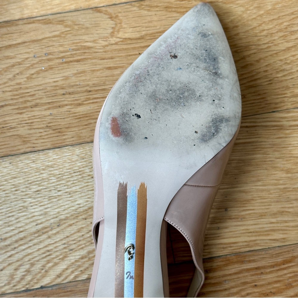 Sam Edelman Hazel Sling in Beige Patent Leather 7.5 - Picture 6 of 12